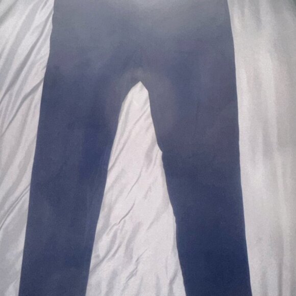 uren 6p retro zipper front pants navy blue stretchy - Picture 6 of 7